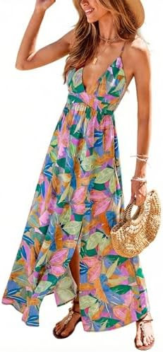 CUPSHE Womens Summer Maxi Dress 2026 Sleeveless Long Sundresses Spaghetti Strap Flowy Boho Beach ... | Amazon (US)