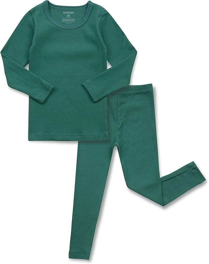 AVAUMA Baby Boys Girls Pajama Set Kids Toddler Snug fit Basic Cotton Sleepwear pjs for Daily | Amazon (US)