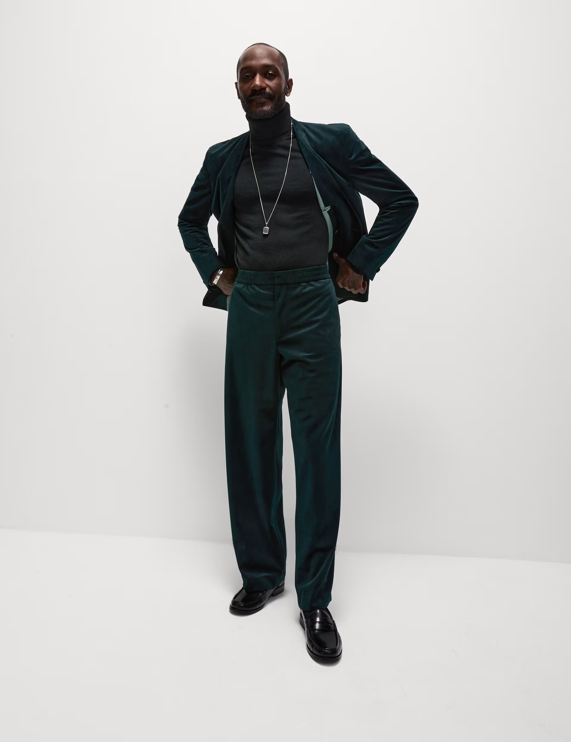 Relaxed Fit Velvet Suit Trousers | Marks & Spencer (UK)