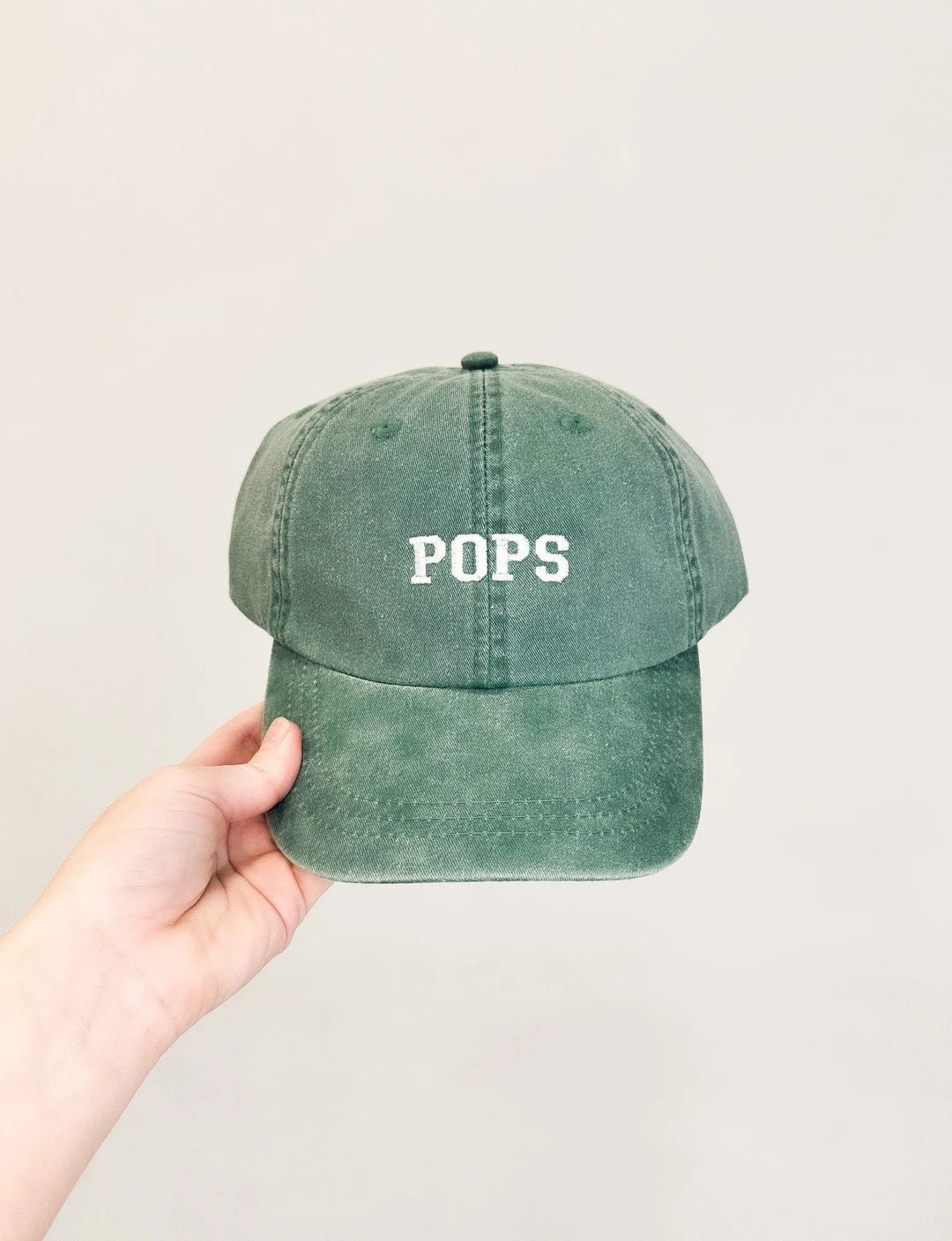 Pops Embroidered Pigment-dyed Baseball Cap (sport Font) - ADULT SIZING - Etsy | Etsy (US)