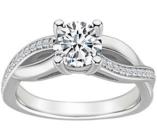 Affinity 1.05 cttw Diamond Engagement Ring, 14 Gold | QVC