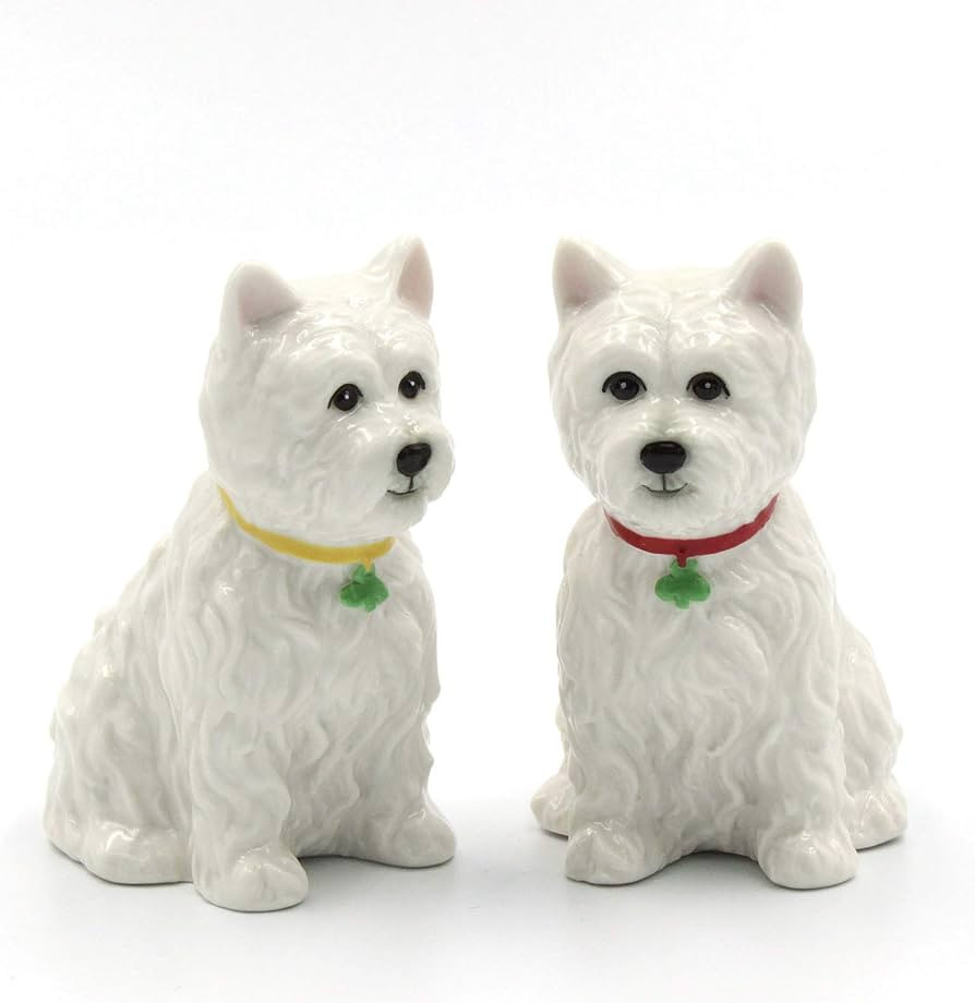 Fine Porcelain Ceramic West Highland White Terrier Western Terrier Westie Dog Shamrocks Salt and ... | Amazon (US)