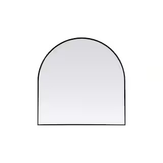 Simply Living 36 in. W x 36 in. H Arch Metal Framed Black Mirror MIR3A7272BK - The Home Depot | The Home Depot