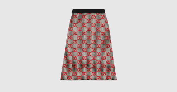 GG wool houndstooth skirt | Gucci (US)