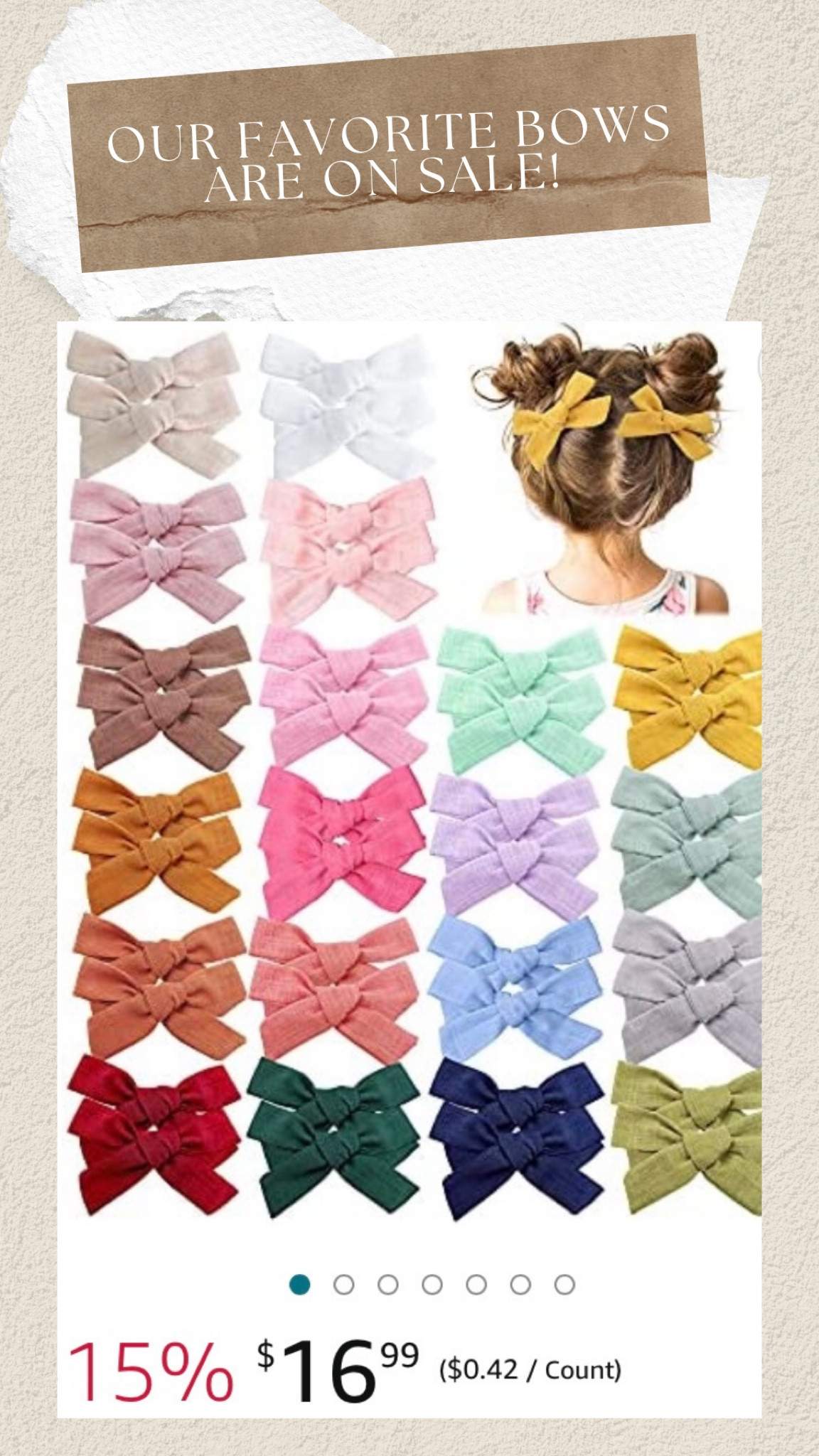 I love these bows for Camille and I’m grabbing her another set (we lose bows all the time, how?! Lol) such pretty colors for her spring outfits!

#LTKkids #LTKbaby #LTKfamily