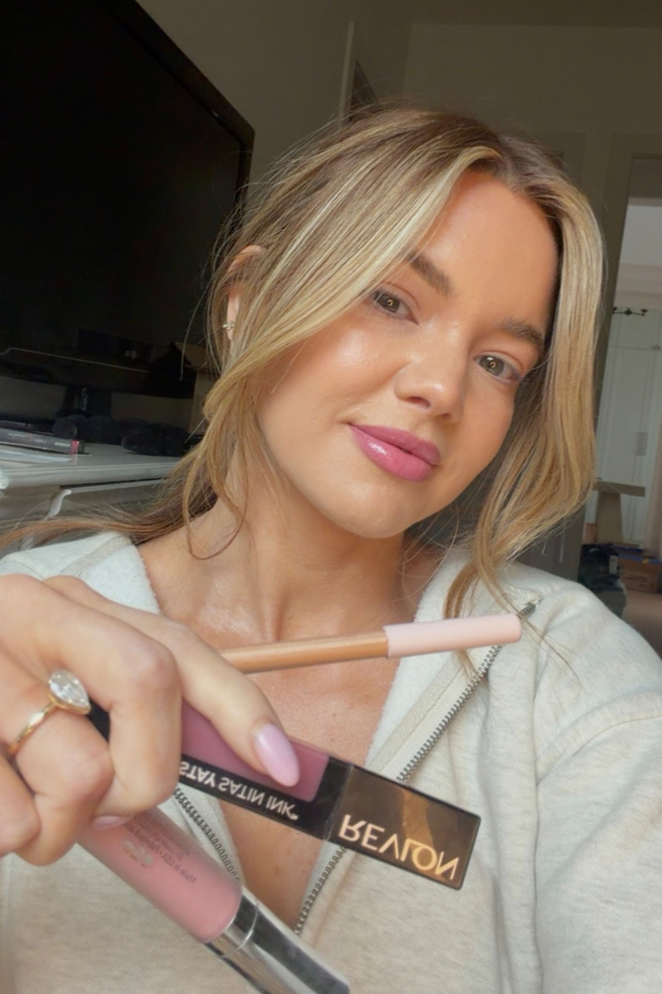 lipstick - 009 speak up
liner - comes naturally
plumping gloss - pink champagne 
@ulta 