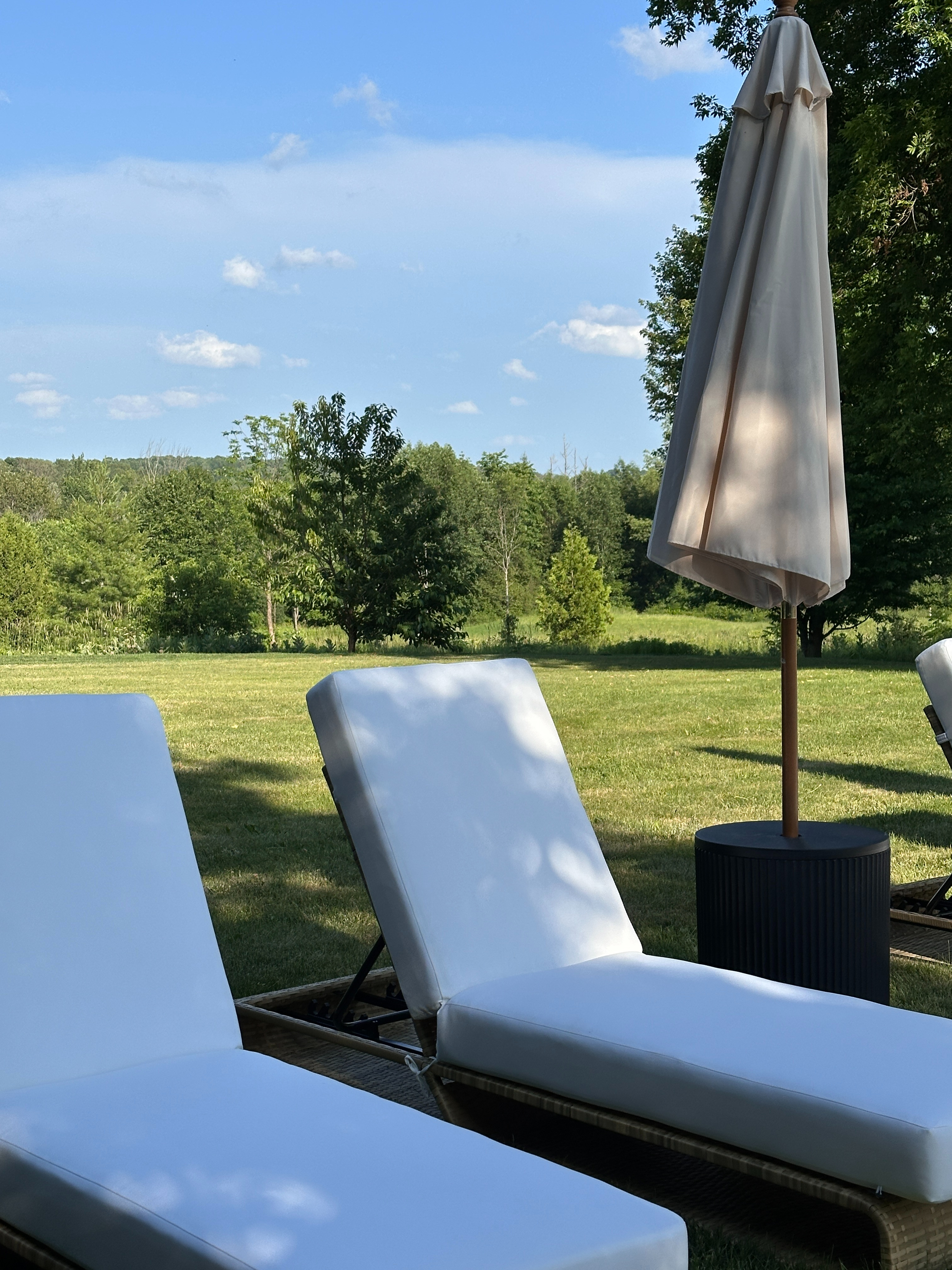 Bought these loungers this year to replace some oldies. No regrets. Love how I can tuck a book and towel underneath too. #WayfairCanada  

 #LTKcanada #LTKsummer