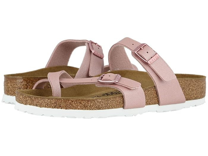 Birkenstock Mayari (Icy Metallic Old Rose Birko-Flor) Women's Sandals | Zappos