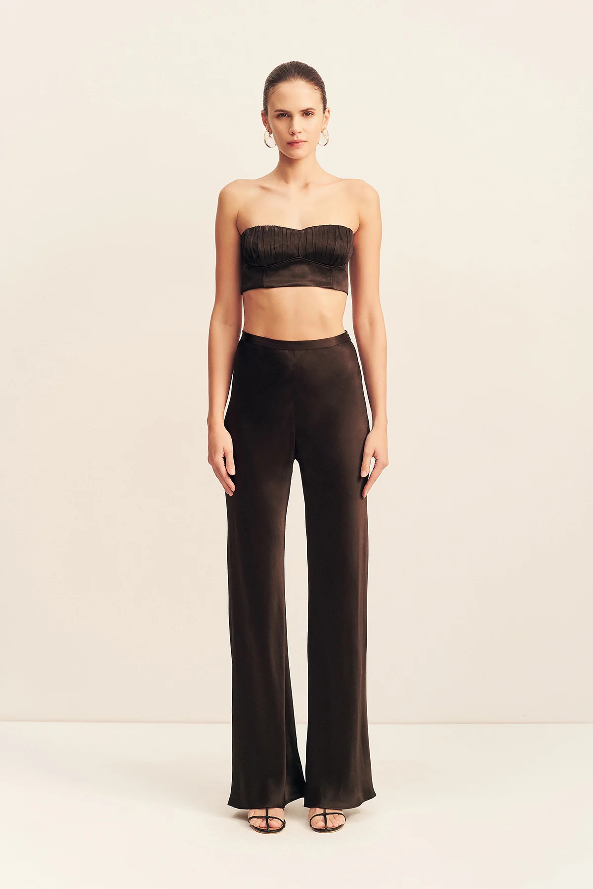 La Lune Corded Ruched Bralette | Black | Tops | Shona Joy | Shona Joy