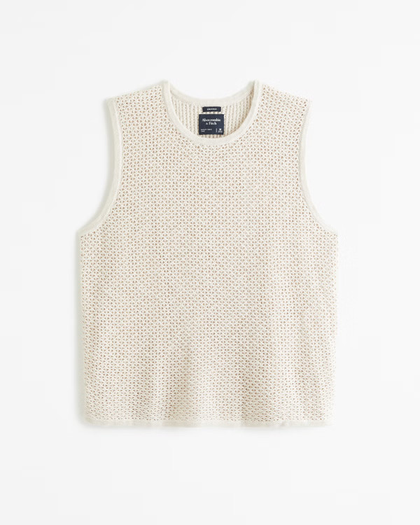 Men's Crochet-Style Muscle Tank | Men's Tops | Abercrombie.com | Abercrombie & Fitch (US)
