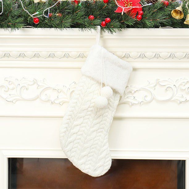 Knitted Christmas Stockings Gift Holder Xmas Tree Hanging Ornaments Decorations For Family Holida... | Walmart (US)