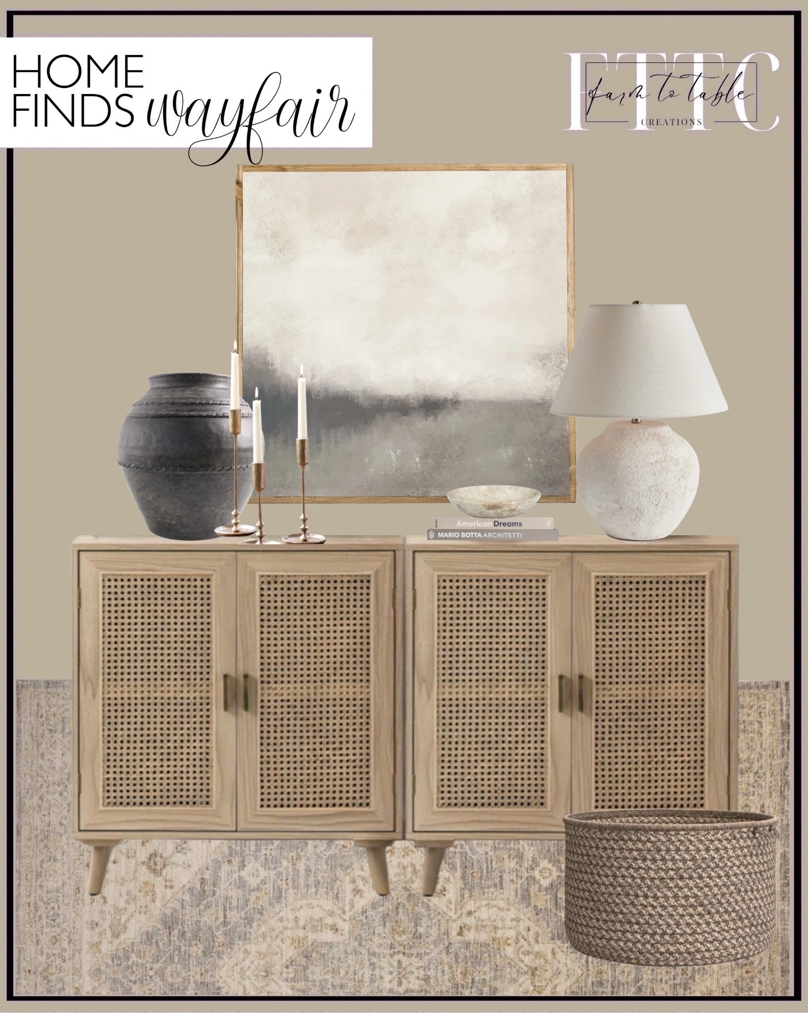 Wayfair Home Finds. Follow @farmtotablecreations on Instagram for more inspiration. 

Cuillin 2 - Rattan Door With Solid Wood Legs. Magnolia Home by Joanna Gaines x Loloi Junie Denim / Natural Area Rug. Storage basket.  Ceramic Table Lamp. Stevi Vase. Landscape abstract art. Decorative books. Marble bowl. 

Wayfair Deals. Neutral Living Room Finds. Summer Decor. Decorative Vases. Living Room Storage. Living Room Decor. Neutral Home Finds. Coffee Table Decor. Shelf decor. 



#LTKHome #LTKSaleAlert