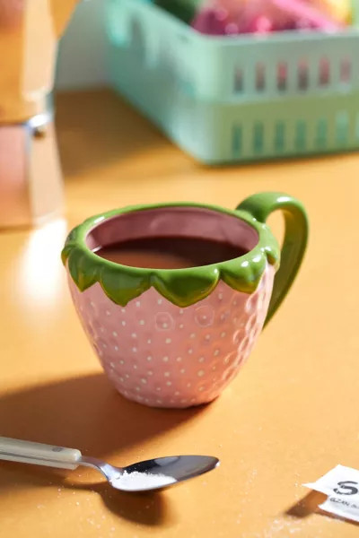 Strawberry Shaped Mug | Urban Outfitters (US and RoW)