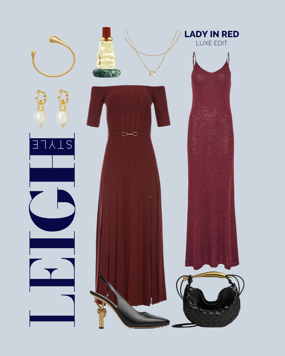 Unveiling the "Lady in Red" luxe edit—a curated selection of deep burgundy tones and gold accents for an effortlessly elegant evening look.

#LadyInRed #LuxeEdit #EveningStyle #BurgundyDress #GoldAccessories #SpecialOccasion #StyleInspiration #OOTN 

 #LTKootd #LTKBeauty