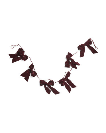 Velvet Bow Garland | TJ Maxx