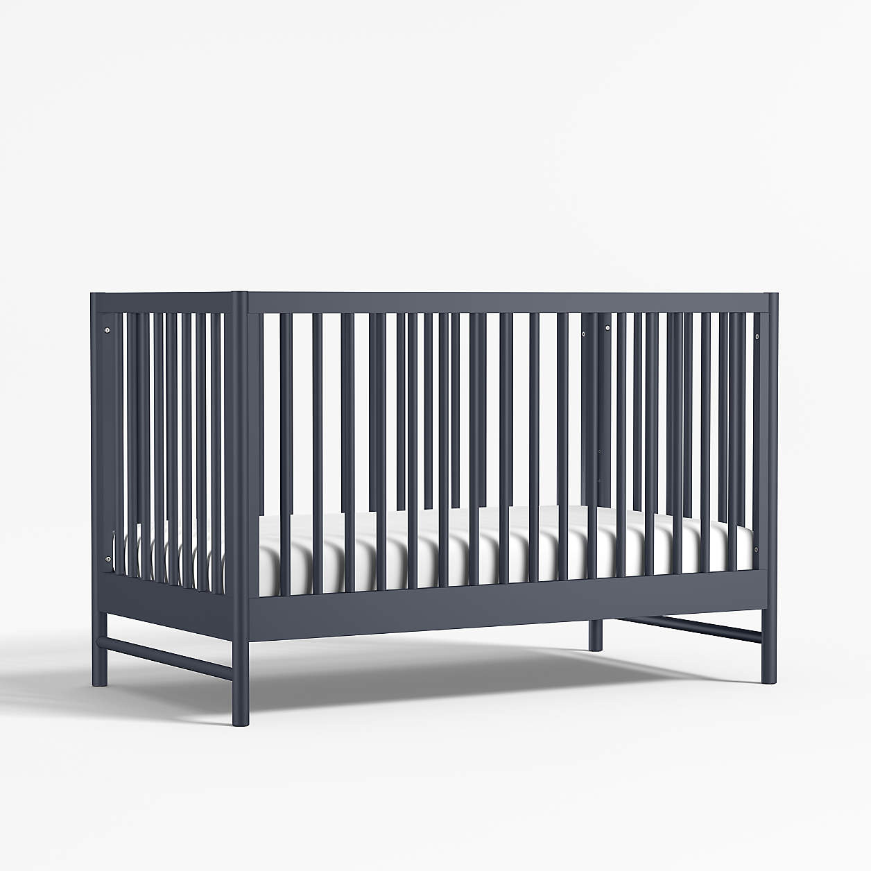 Classic Navy Blue Wood Convertible Crib + Reviews | Crate & Kids | Crate & Barrel