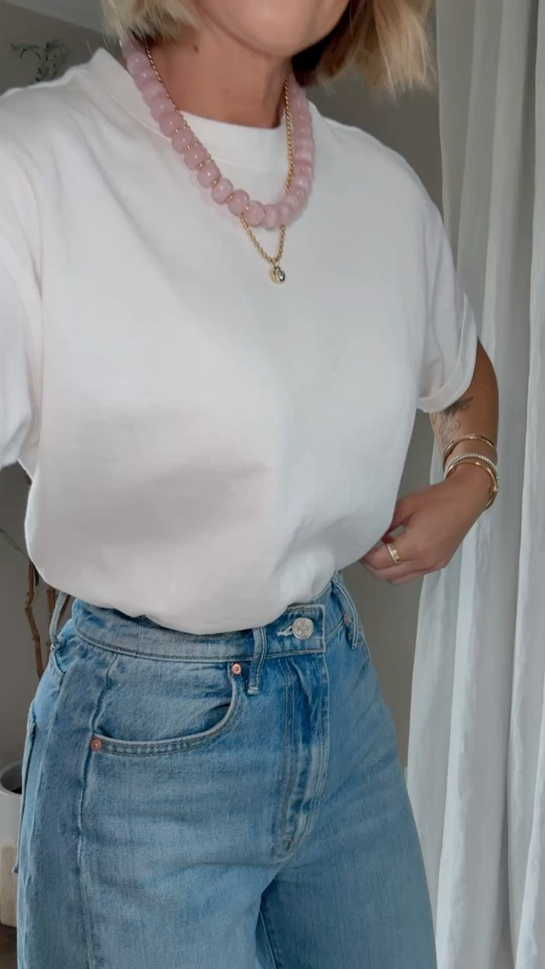 XS Target tee / 24 jeans (a size down for me!) / sandals are true to size and so cute and comfy!

#LTKootd #LTKPetite #LTKOver40