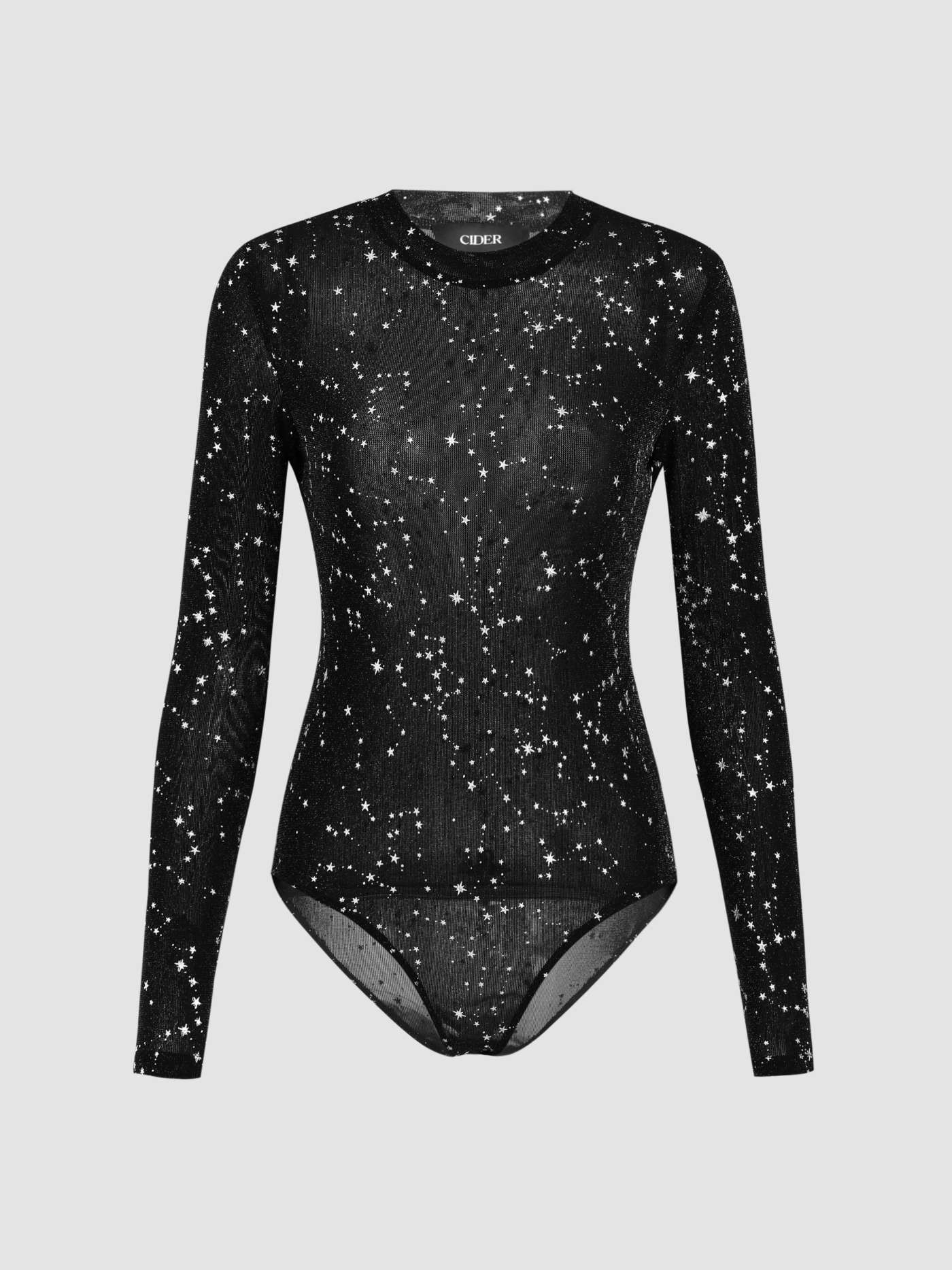 Round Neckline Star Bodysuit | Cider