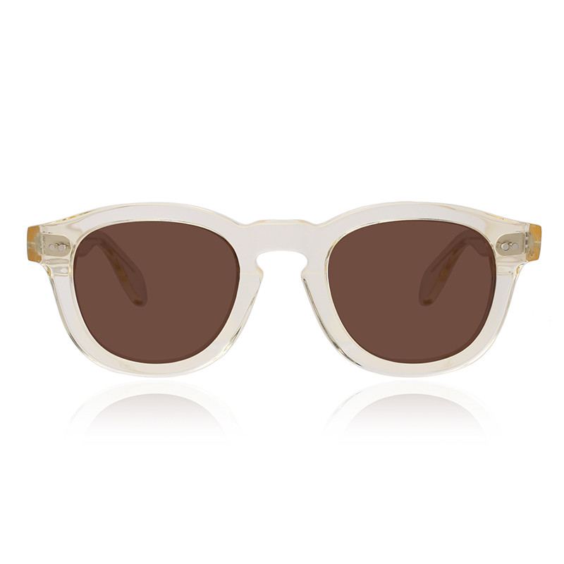 Illesteva Murdoch Sunglasses in Clear w/Brown Lens | goop