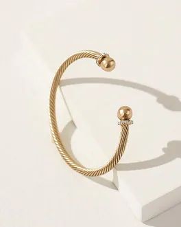 Gold Tone Flex Cuff Bracelet | Chico's