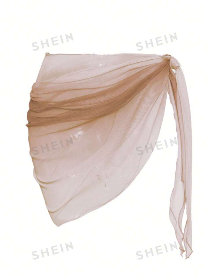 SHEIN Swim Summer Beach Ombre Knot Side Cover Up Skirt | SHEIN