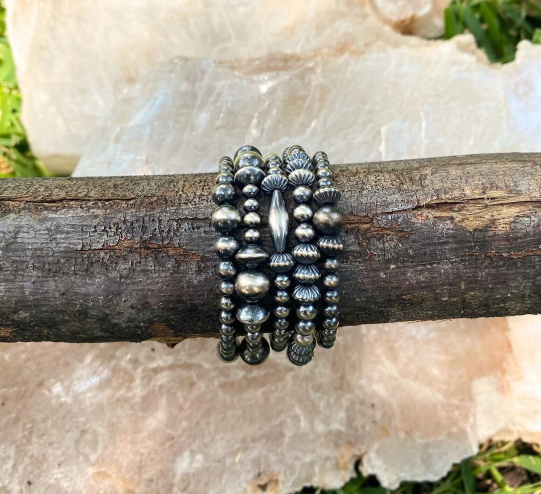 Sterling Silver .925 Navajo Pearl Bracelets, 6.5, 7, 7.5, 8 Inches - Etsy | Etsy (US)