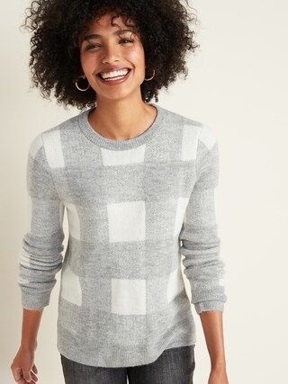 Soft-Brushed Crew-Neck Sweater for Women | Old Navy (US)
