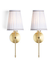 2pk 7.5x19.5 Pleated Shade Rechargeable Wall Sconces | TJ Maxx