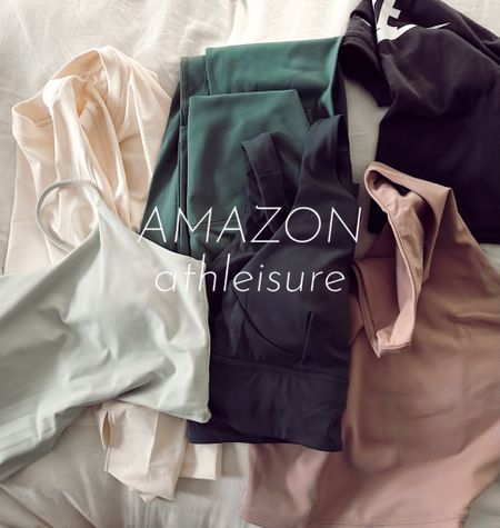 AMAZON Athleisure. Some of my must haves for the gym. Feel just like aligns! I wear smalls in everything. 

Sports bra. Tank tops. Workout leggings. Amazon fashion. 

#LTKunder50 #LTKfit #LTKsalealert