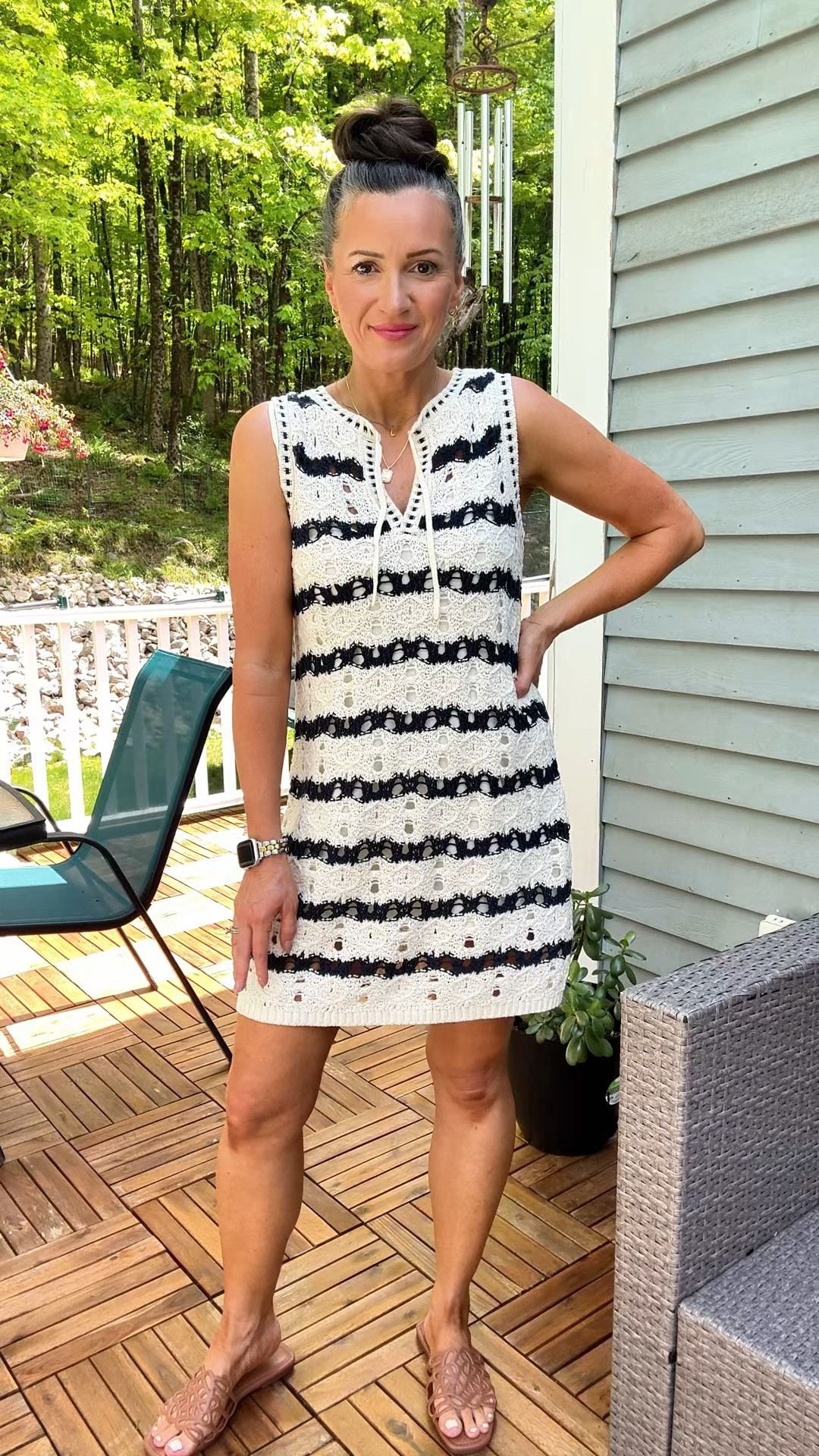 Found the cutest little crochet-style dress @Target  ❤️ Perfect for Memorial Day, the 4th, vacations, cookouts, or just an easy throw-on-and-go outfit.

These sandals too - incredibly affordable, simple and elegant.

#LTKootd #LTKOver40 #LTKSeasonal

#LTKmomlife #LTKootd #LTKSeasonal