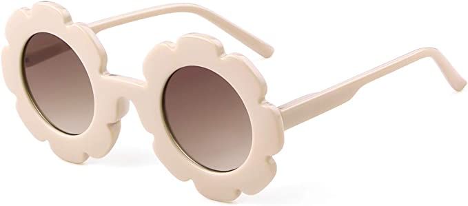 Amazon.com: ADEWU Sunglasses for Kids Round Flower Cute Glasses UV 400 Protection Children Girl B... | Amazon (US)