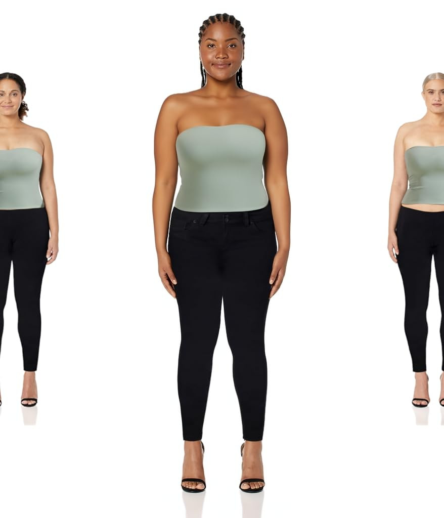 CRZ YOGA Butterluxe Double Lined Tube Tops for Women - Going Out Casual Tank Bandeau Crop Straple... | Amazon (US)