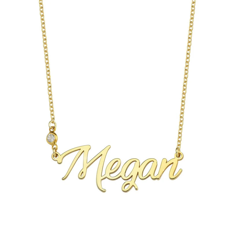 Custom Cursive Nameplate Necklace | The Sis Kiss