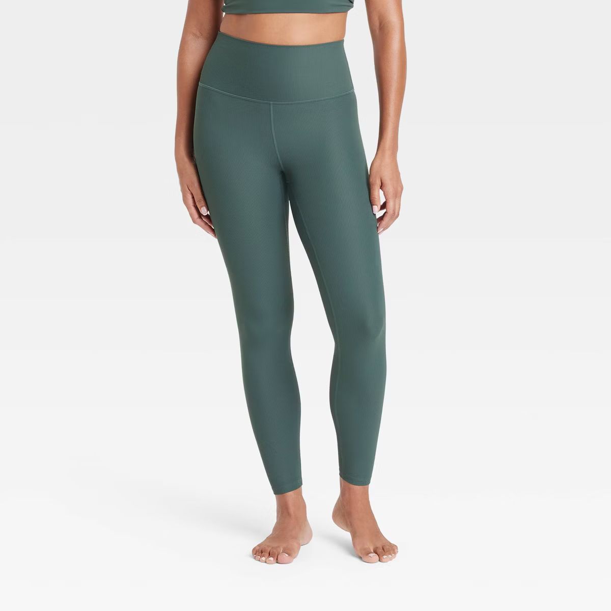 Women's Everyday Soft High-Rise Rib 7/8 Leggings - All In Motion™ | Target