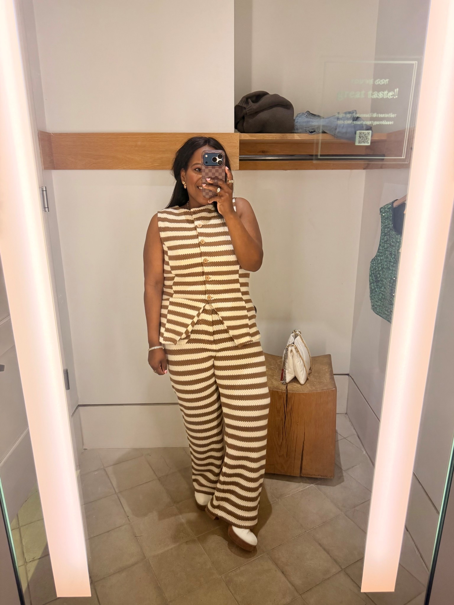 Obsessed with this Maeve @Anthropologie set I tried on last night! It’s definitely in my cart 🛒 Wearing a xl in the vest top but because it’s a stretchy knit, I could size down to a large. Wearing a size 32 in the pants which are also a stretchy knit 🧶 Love this! 🤎🤎🤎

#LTKMidsize #LTKvlog #LTKdayinmylife