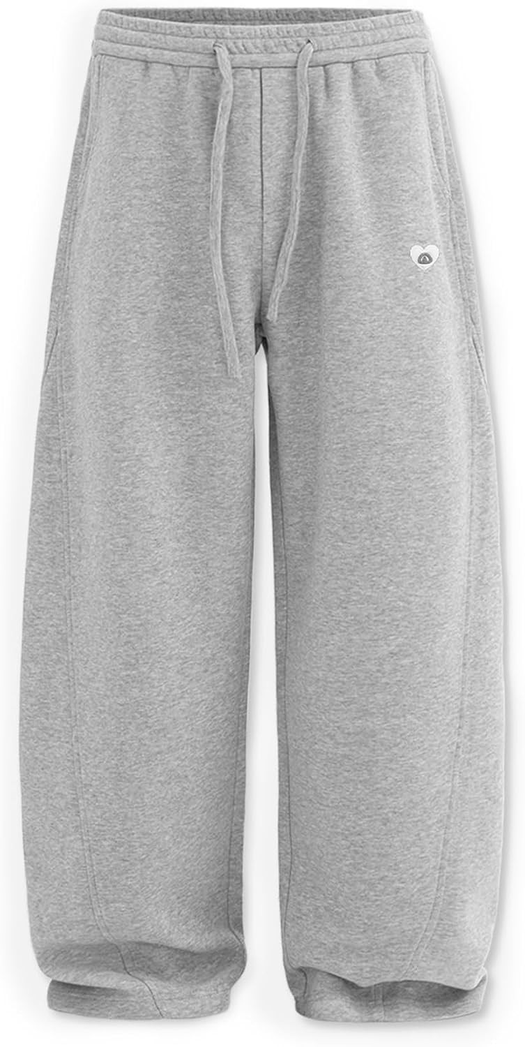 Aelfric Eden Mens Wide Leg Sweatpants Solid Arc Sweat Pants Open Bottom Casual Athletic Lounge Pants with Pockets | Amazon (US)