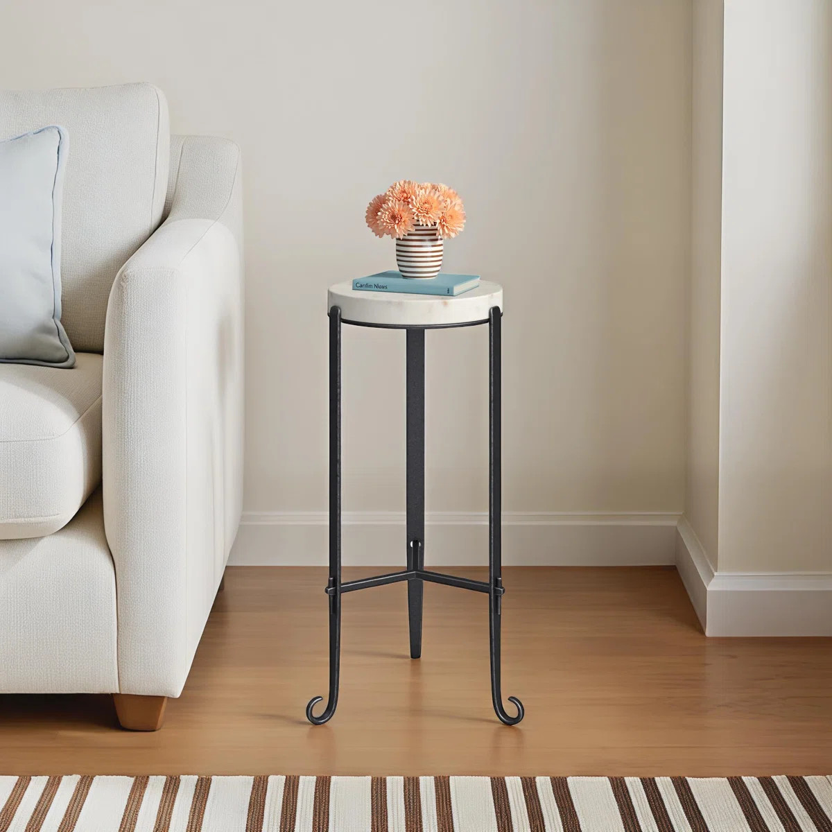 Bellman 22'' Tall Genuine Marble 3 Legs End Table | Wayfair North America