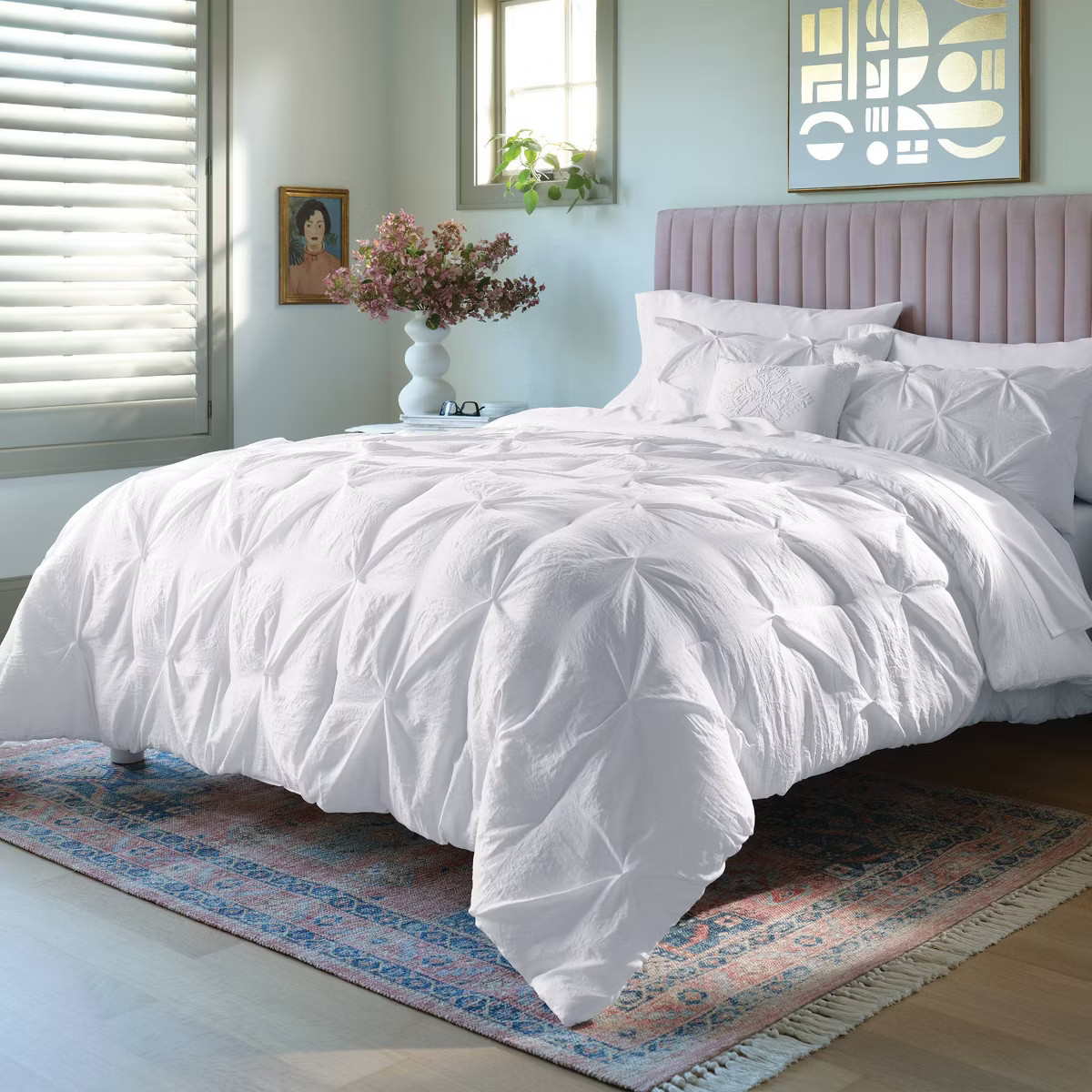 8pc Pinch Pleat Comforter and Sheet Set - Threshold™ | Target