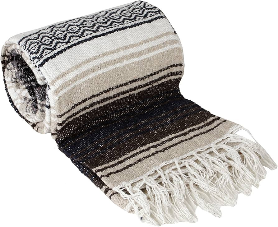 Authentic Mexican Yoga Falsa Blanket (Light Brown) | Amazon (US)