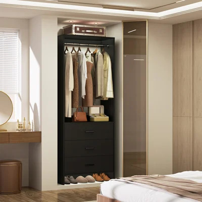 24'' W Closet System with Wooden Drawers | Wayfair North America