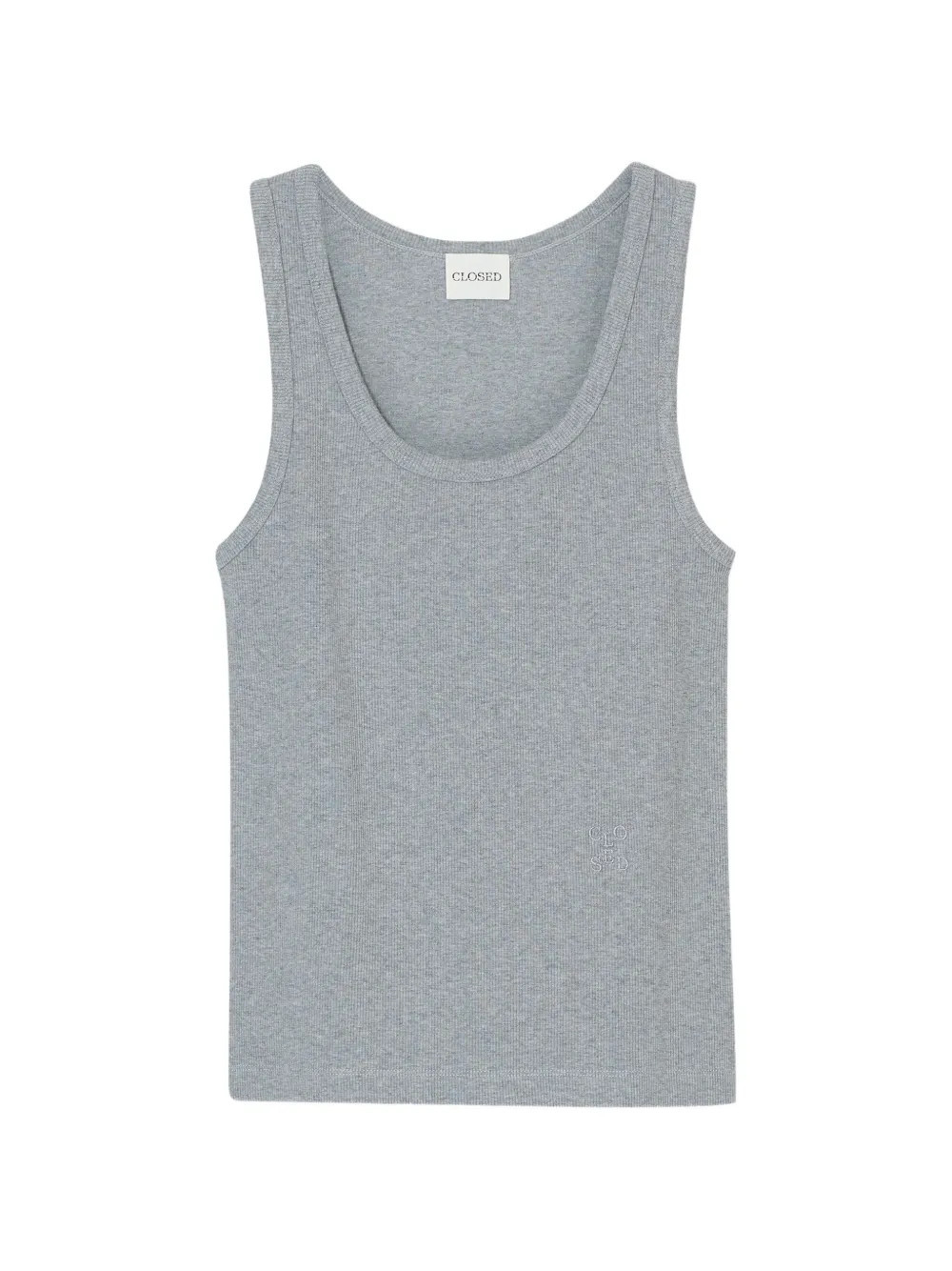 Closed ribbed tank top - Grey | Farfetch Global
