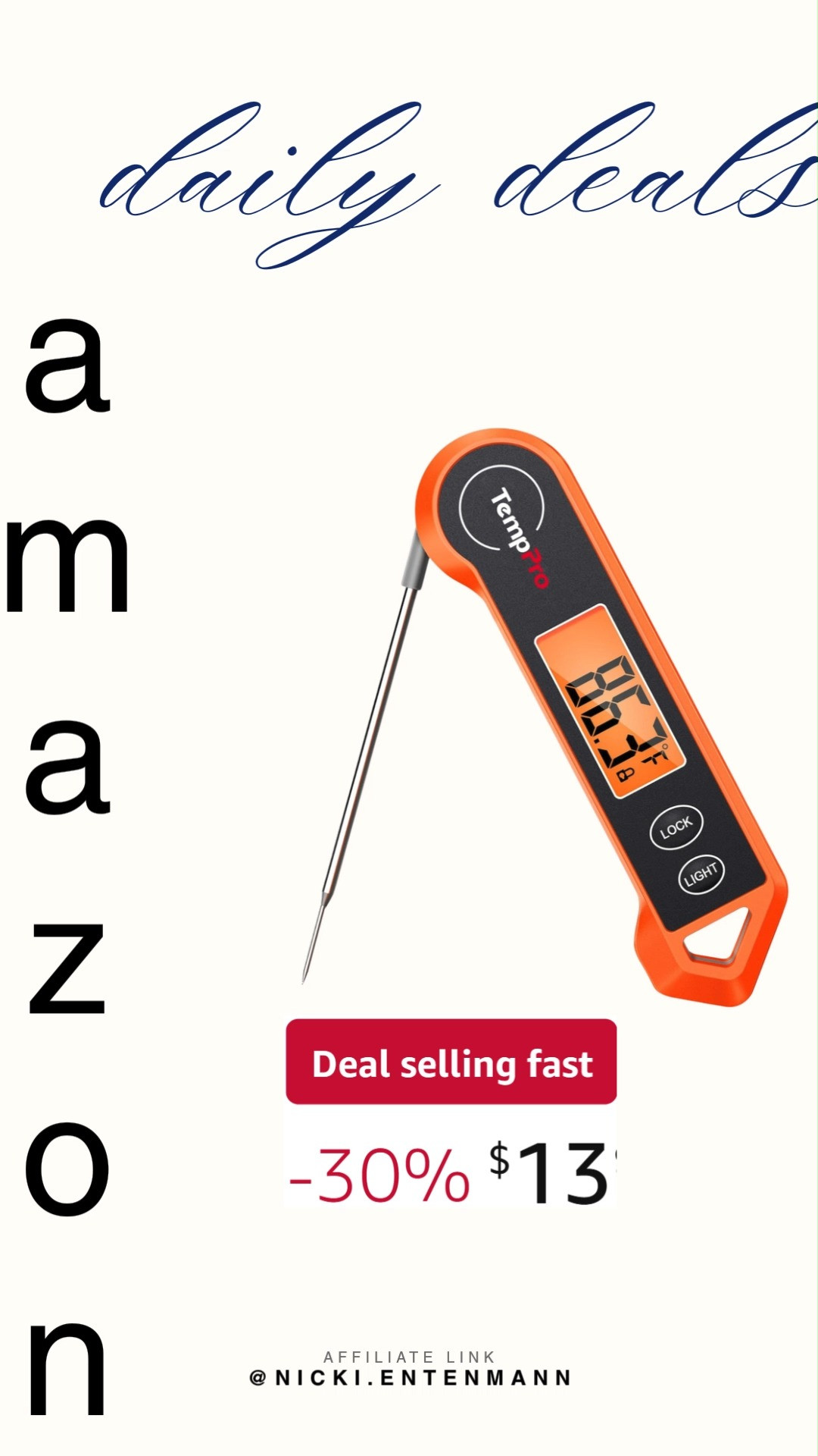 This TempPro TP19H digital meat thermometer brings cheerful precision and effortless charm to everyday cooking with modern flair. #TempPro #MeatThermometer #KitchenEssentials #CookingTools #FoodPrep #DailyUse #LifestyleGear #ModernLiving #DurableDesign #HomeCooking 🍖✨🌡️ 

 #LTKfoodie #LTKHome #LTKSaleAlert