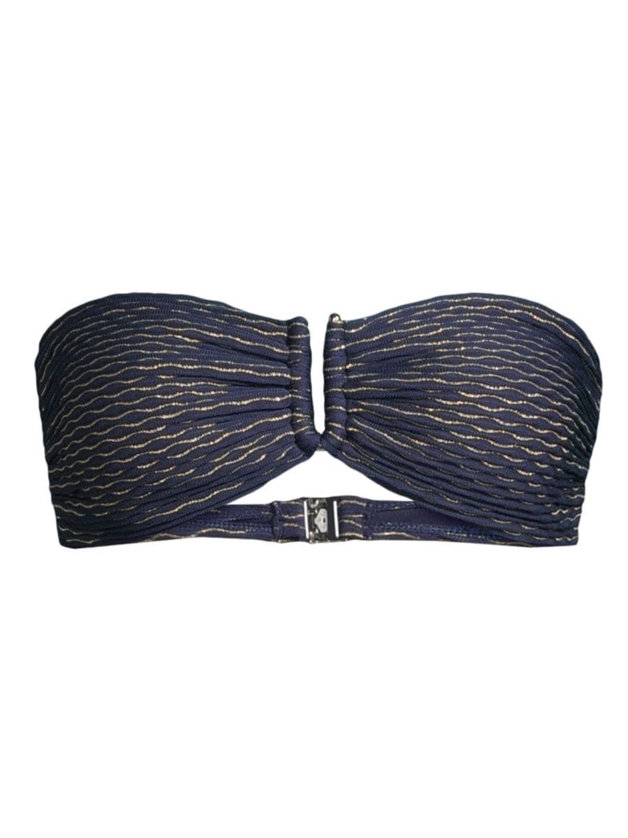 Verone Textured Waves Bandeau Bikini Top | Saks Fifth Avenue