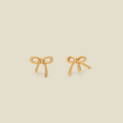 Made By Mary | Bow Stud Earrings Gold | Target