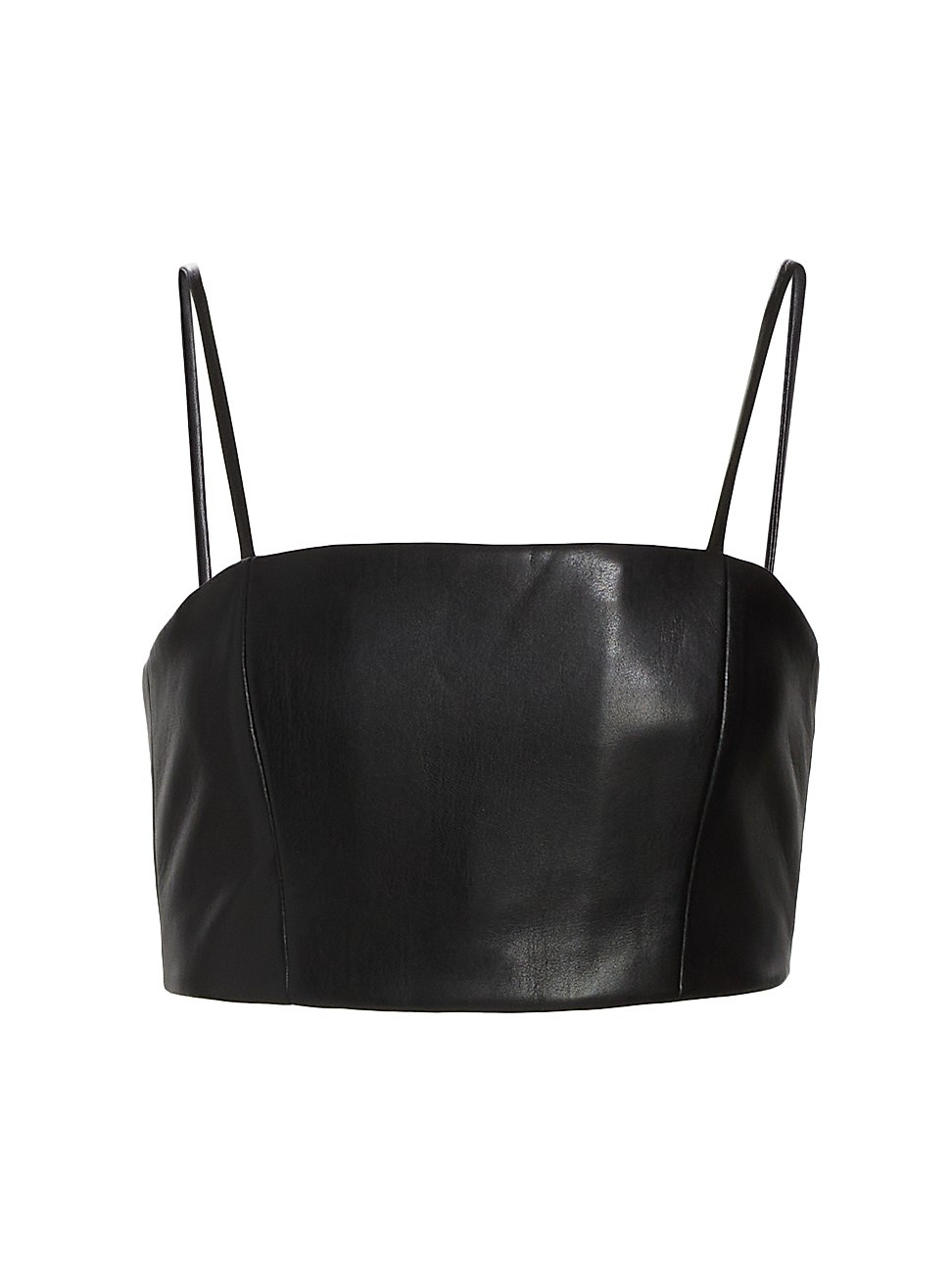 Pearle Vegan Leather Crop Top | Saks Fifth Avenue