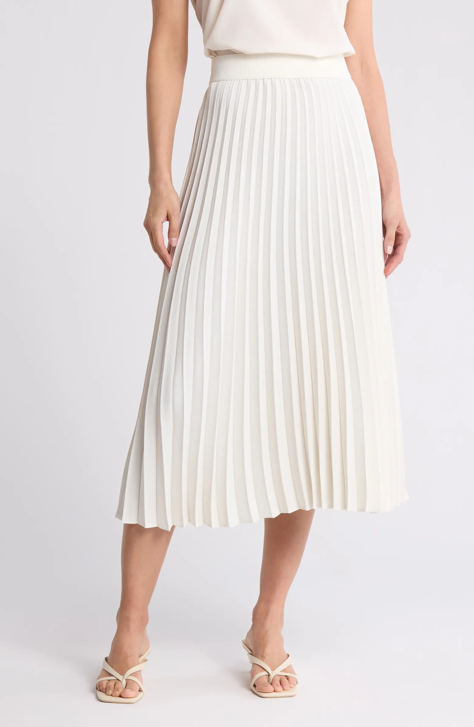 Pleated Midi Skirt | Nordstrom Rack