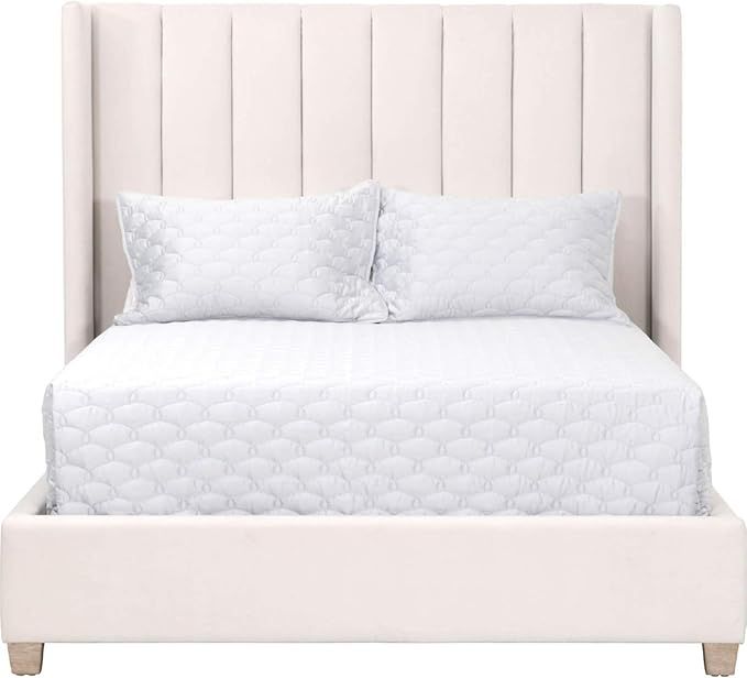 Star International Furniture Stitch & Hand Chandler Velvet Queen Bed in Cream | Amazon (US)
