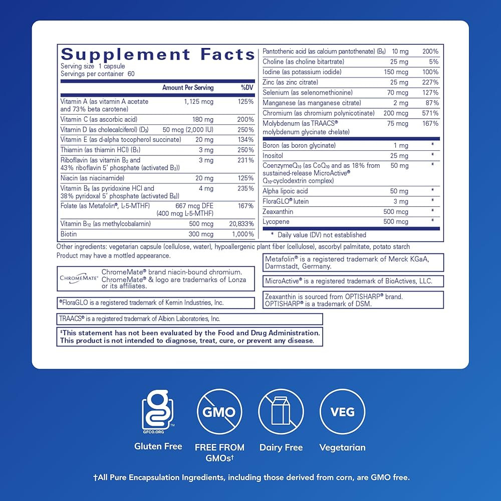 Pure Encapsulations O.N.E. Multivitamin - Once Daily Multivitamin with Antioxidant Complex Metafo... | Amazon (US)