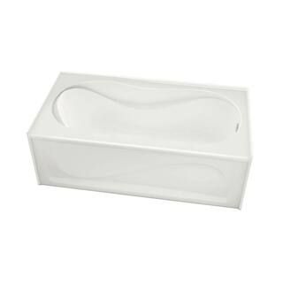 Cocoon 60 in. Acrylic Right Hand Drain Rectangular Apron Front Bathtub in White | The Home Depot