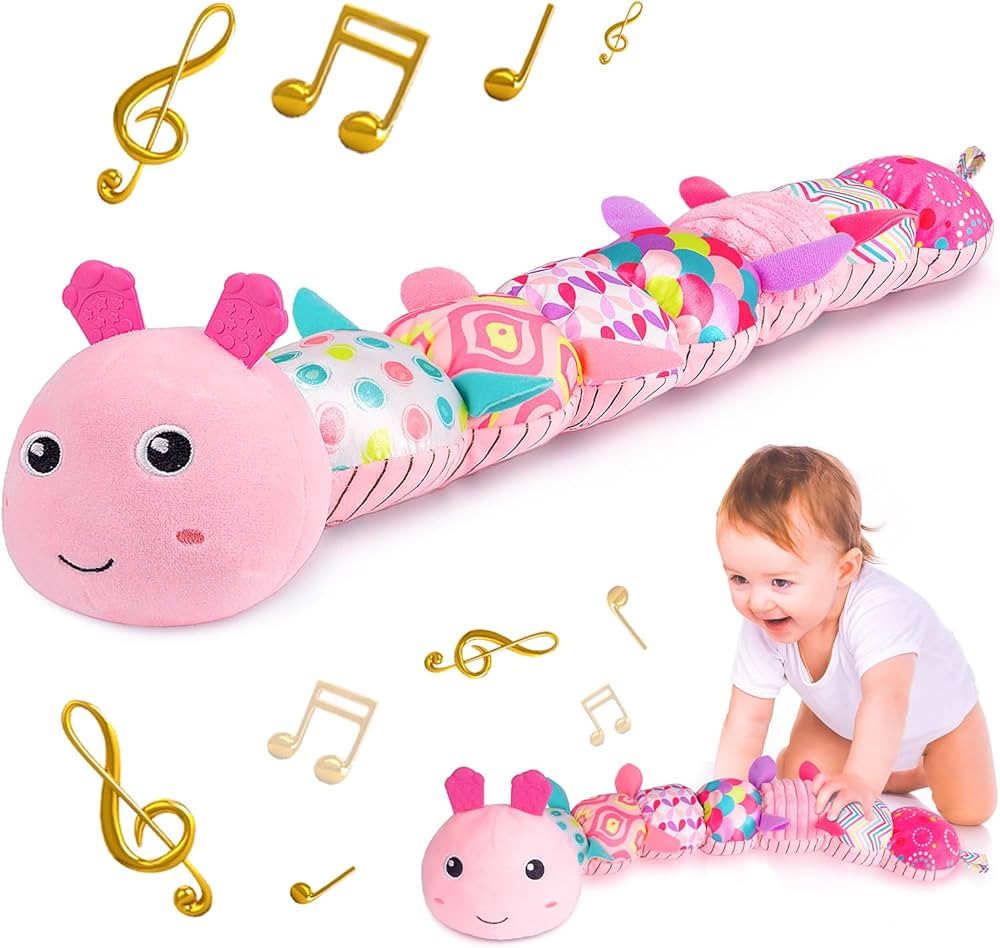 Sumobaby Infant Baby Musical Stuffed Animal Activity Soft Toys with Multi-Sensory Crinkle, Rattle... | Amazon (US)